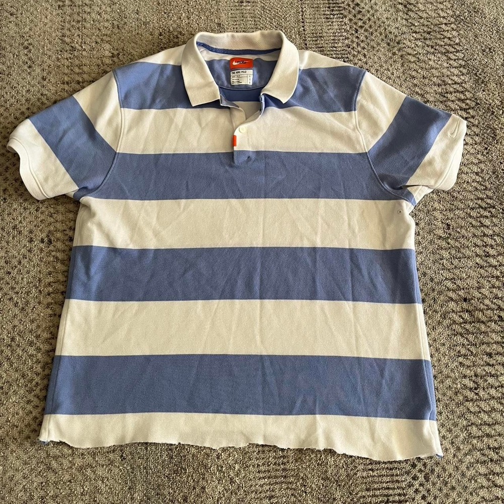 Y2K Nike bold stripe collared polo